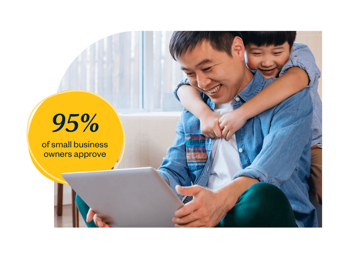 95% of small business owners approve